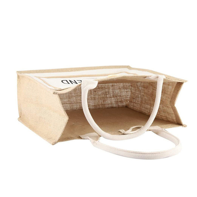 Burlap παραλιών Tote τσαντών προσαρμοσμένο τσάντα λογότυπο γιούτας Eco φιλικό επαναχρησιμοποιήσιμο