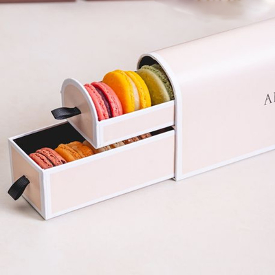 Χαρτονένια συνήθεια κιβωτίων δώρων Macaron Χριστουγέννων μπισκότων