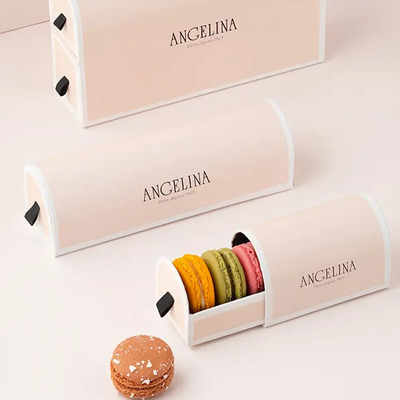 Χαρτονένια συνήθεια κιβωτίων δώρων Macaron Χριστουγέννων μπισκότων