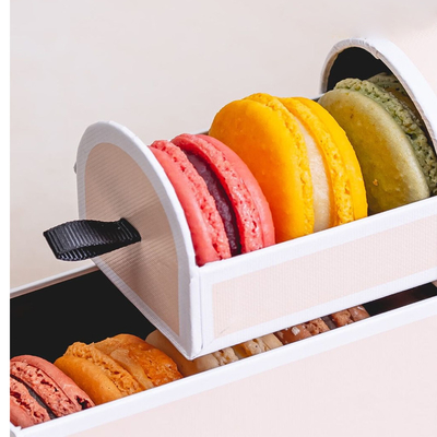 Χαρτονένια συνήθεια κιβωτίων δώρων Macaron Χριστουγέννων μπισκότων